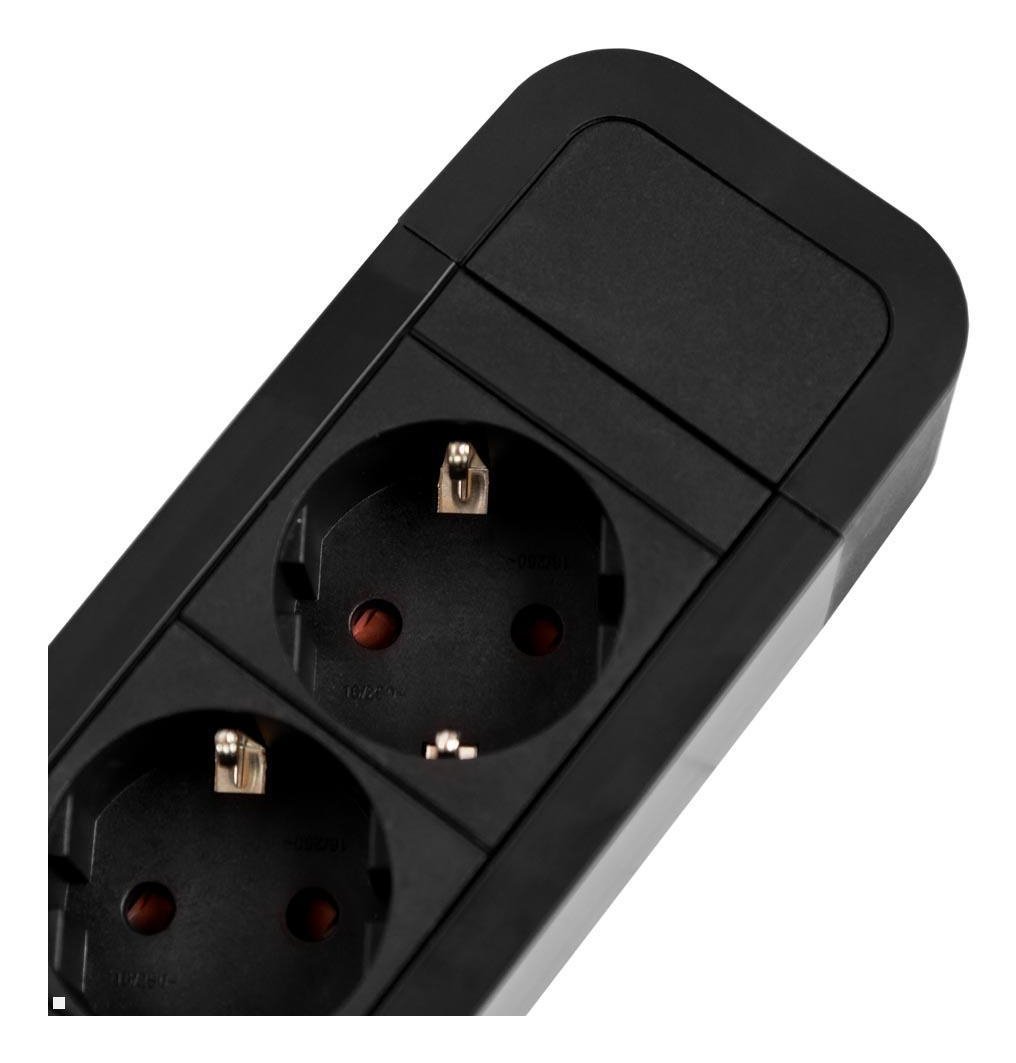 Bachmann PRIMO 2 - Steckdosenleiste - Wechselstrom 250 V - Eingabe, Eingang power CEE 7/7 - Ausgangsanschlüsse: 6 (power CEE 7/3)