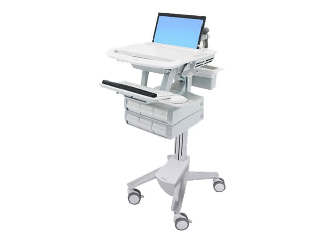 Ergotron Wagen - offene Architektur - für Notebook / PC-Ausrüstung - medizinisch - Kunststoff, Aluminium, verzinker Stahl - Grau, weiß, Polished Aluminum - Bildschirmgröße: bis zu 43,9 cm (17,3" Breitbild)