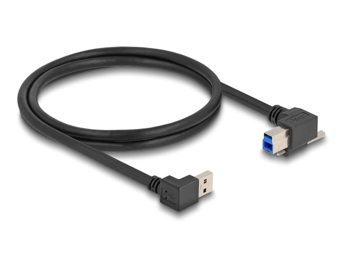 Delock USB-Kabel - USB Typ A (M) nach unten abgewinkelt zu USB Type B (M)