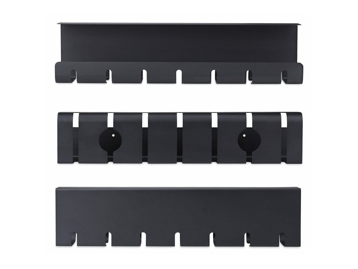 StarTech.com Startech - Kabelmanagementfach - Stromleistenhalter - unter Tisch montierbar - Schwarz - 53 cm - TAA-konform (Packung mit 2)