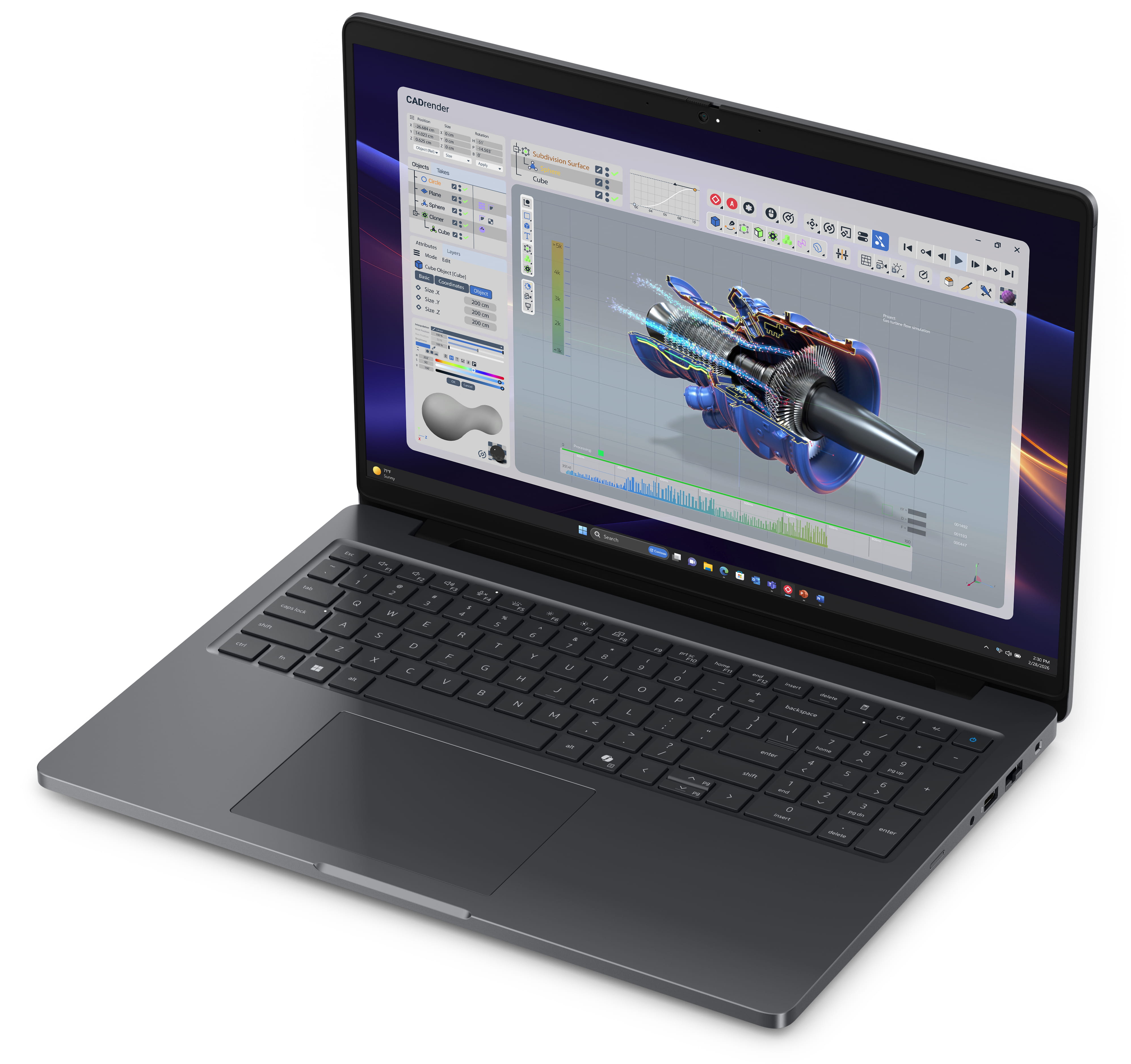 Dell Pro Precision 5 16 PW516261 - Intel Core Ultra 7 366H / 2 GHz - vPro Enterprise - Win 11 Pro - RTX PRO 1000 Blackwell - 32 GB RAM - 1 TB SSD SED, NVMe, Performance - 40.646 cm (16")