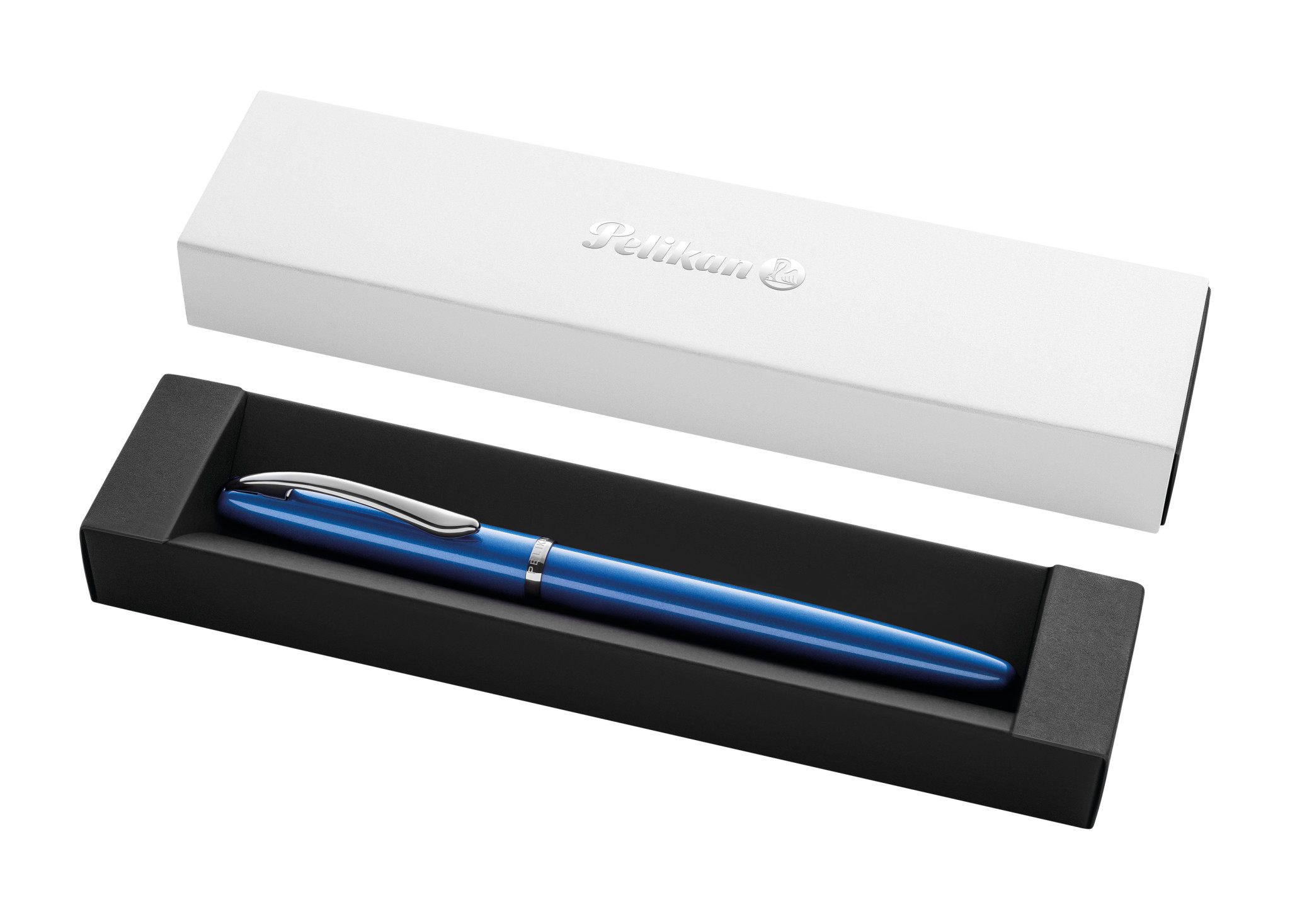 Pelikan Jazz Noble Elegance P36, Blau, Silber, Kartuschenfüllsystem, Blau, Metall, Edelstahl, Medium