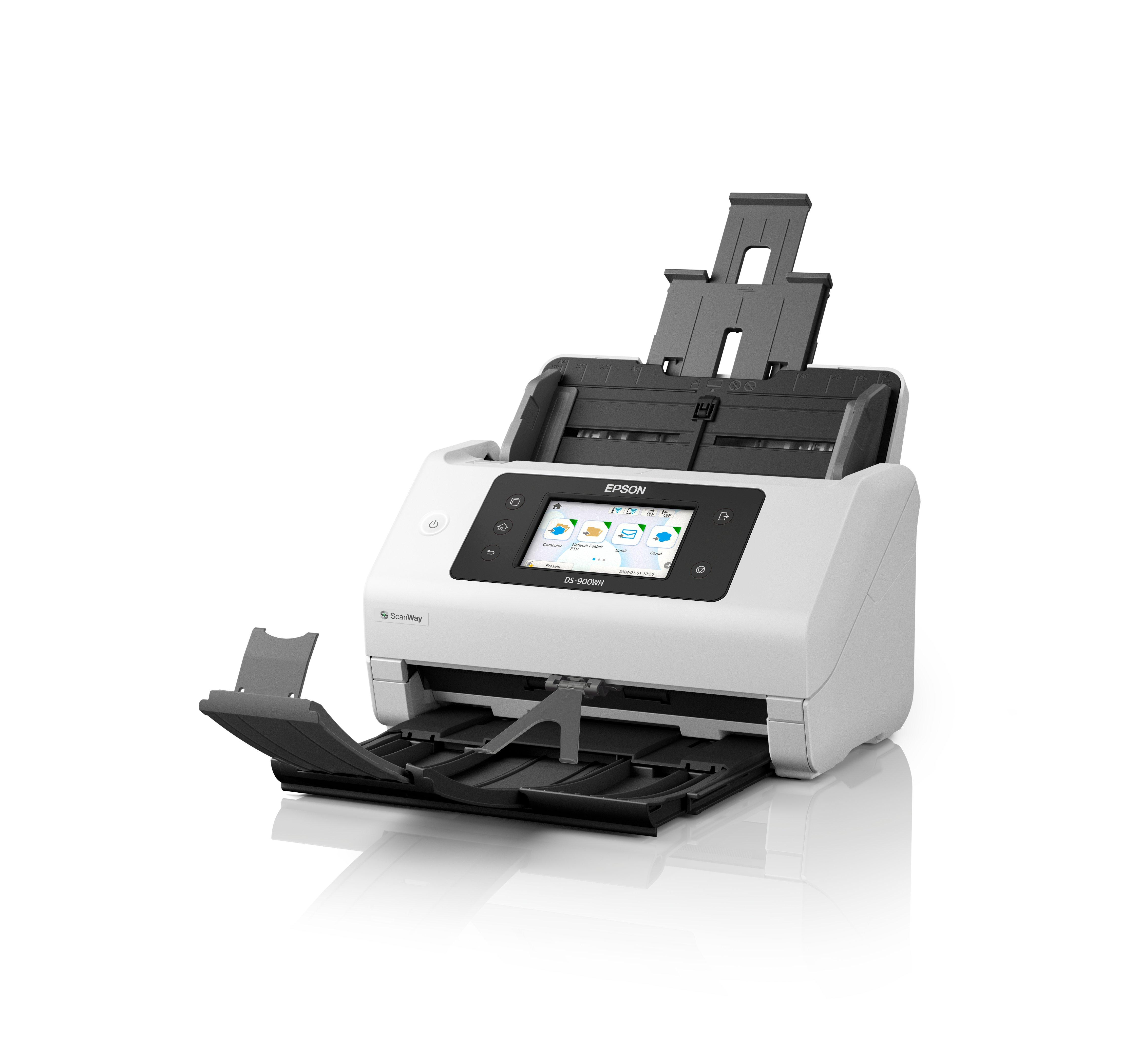 Epson WorkForce DS-900WN - Dokumentenscanner - Duplex - A4/Legal - 600 dpi x 600 dpi - bis zu 70 Seiten/Min. (einfarbig)