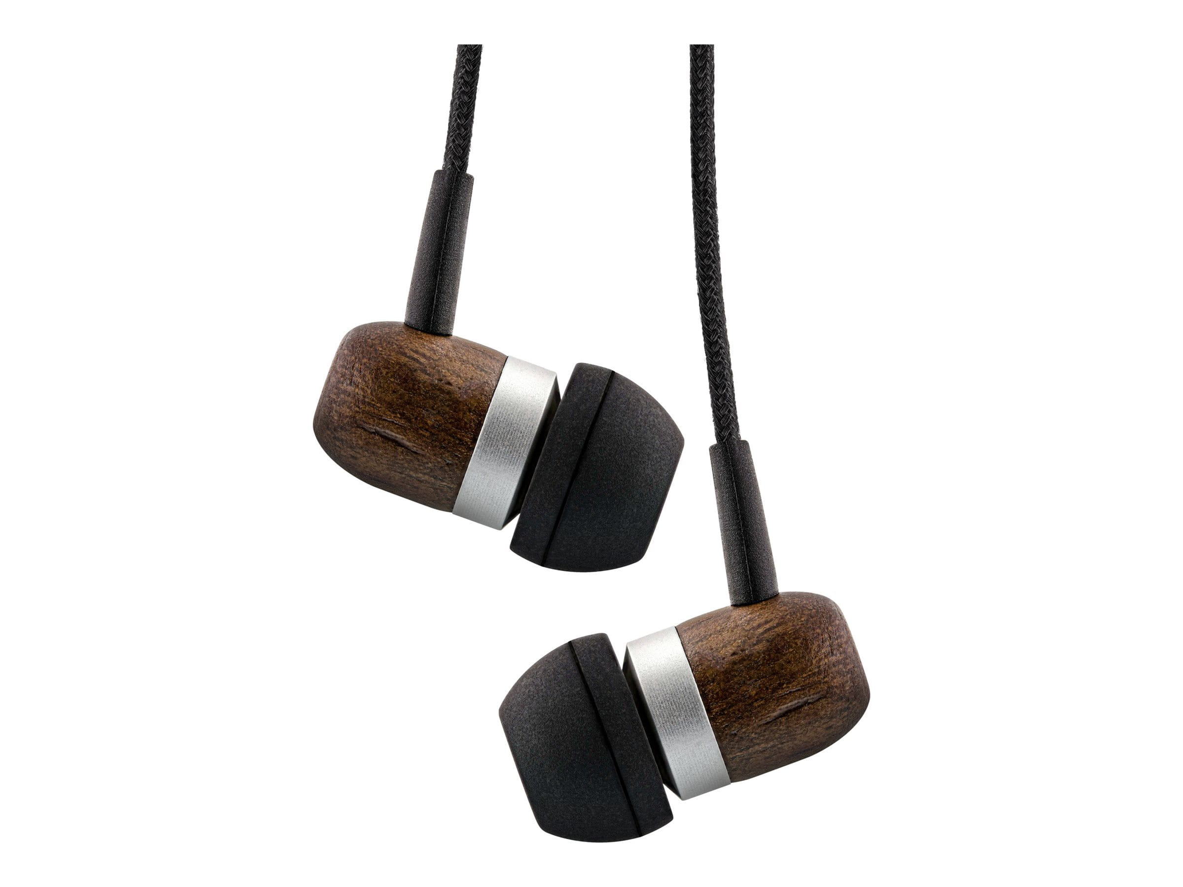 InLine woodin-ear - In-Ear Headset mit Kabelmikrofon und Funktionstaste - Walnuss