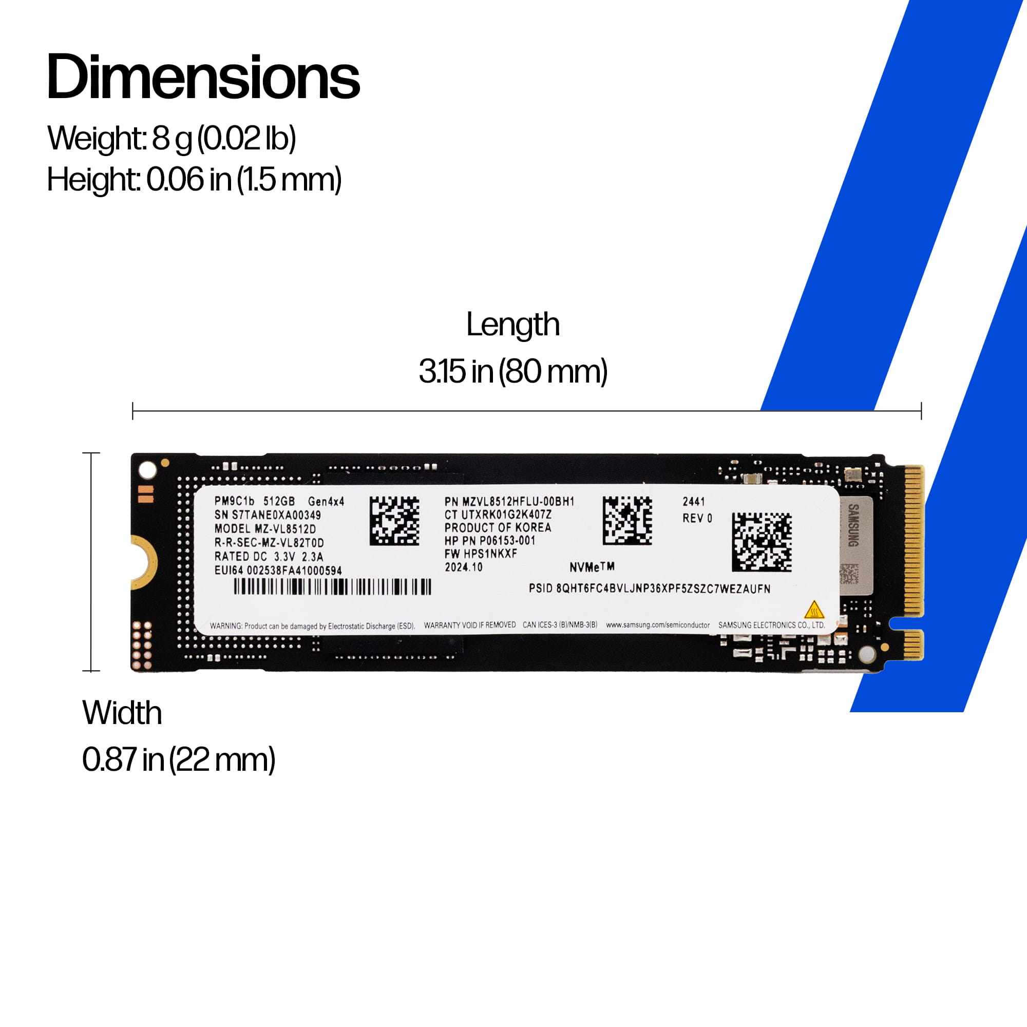 HP  SSD - 512 GB - intern - M.2 2280 - PCIe 4.0 x4 (NVMe)