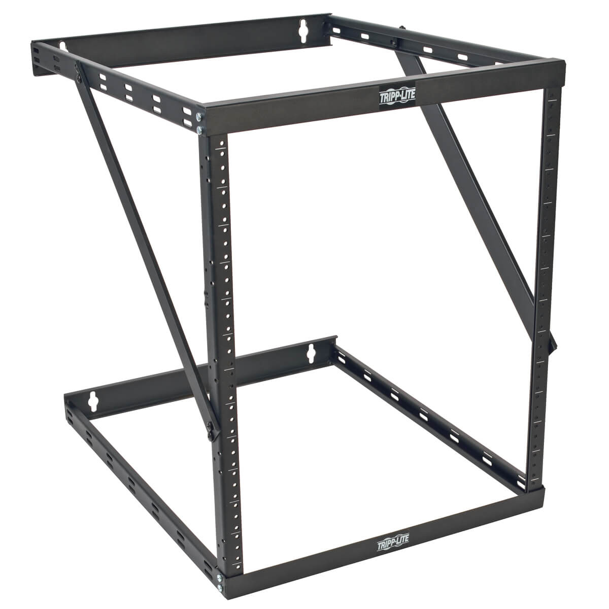 Tripp Eaton Tripp Lite Series 8U 12U 22U 2 Post Open Frame Rack Cabinet Expandable 23.5" Depth Wall Mount - Schrank offener Rahmen - 2 Pfosten - geeignet für Wandmontage - Schwarz - 48.3 cm (19")