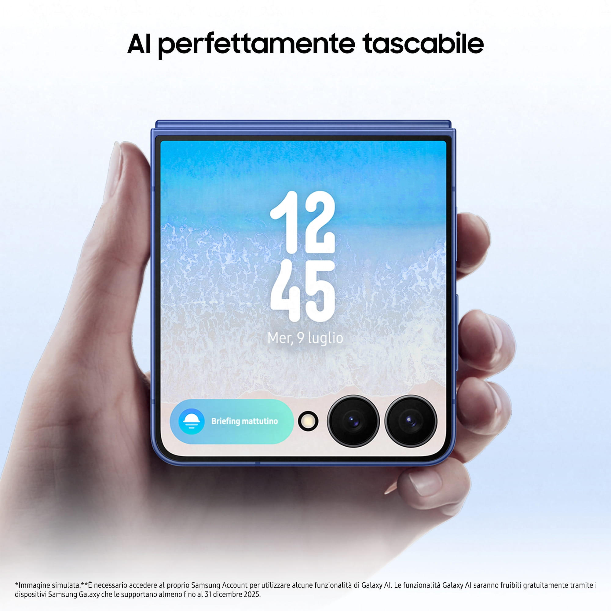 Samsung Galaxy Z Flip7, 17,3 cm (6.8"), 2520 x 1080 Pixel, 12 GB, 256 GB, 50 MP, Blau