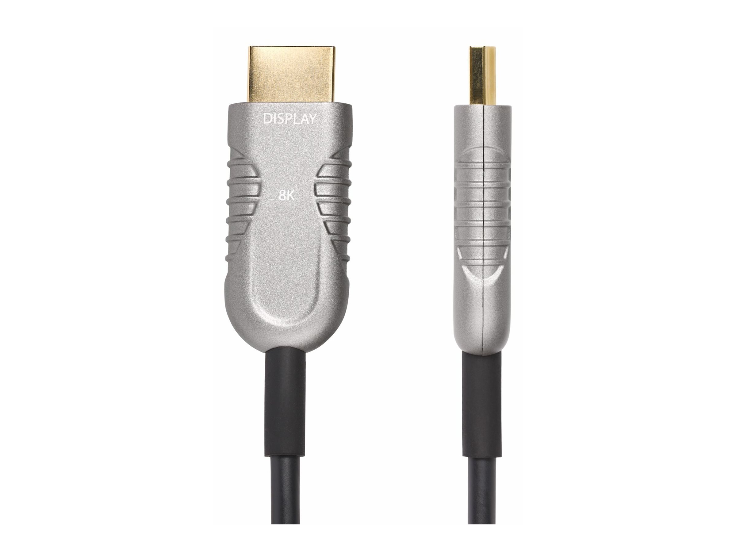 StarTech.com 30,4m Aktives Optisches HDMI Kabel(AOC), CMP, 8K HDMI 2.1 - Ultra High Speed - HDMI-Kabel - HDMI männlich zu HDMI männlich - 30.4 m - Hybrid Kupfer/Kohlefaser - Schwarz - Active Optical Cable (AOC)