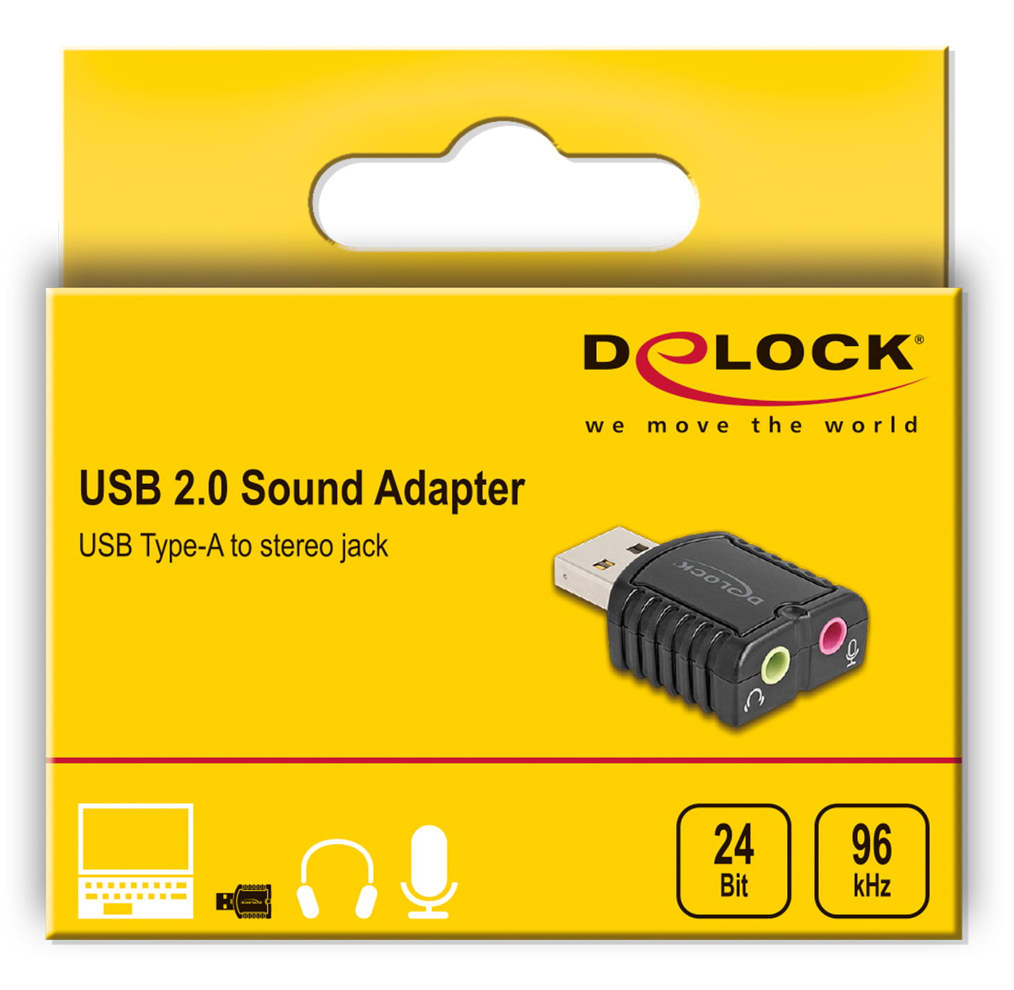 Delock Soundkarte - 24-Bit - 96 kHz - mono / stereo