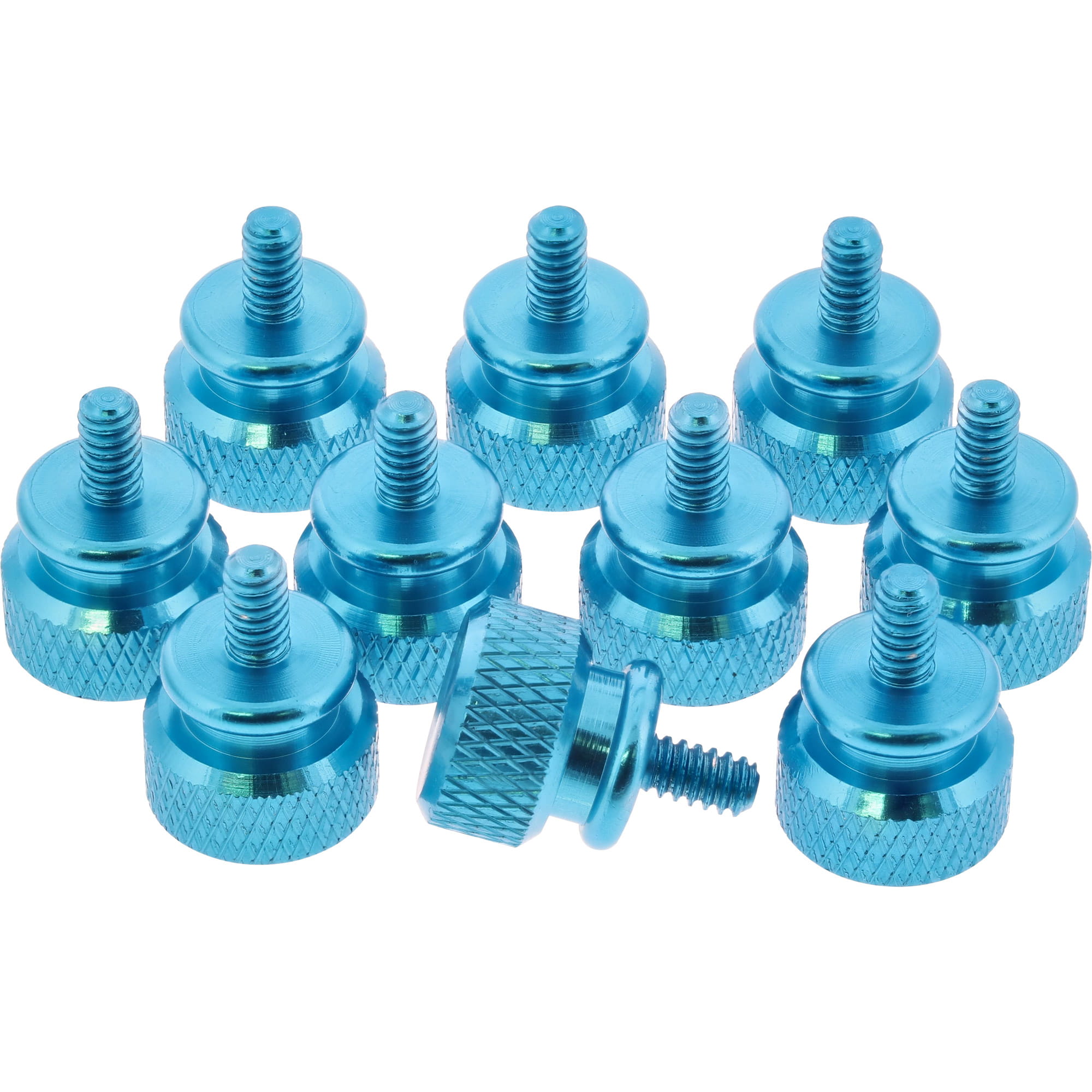 InLine Rändelschrauben für Gehäuse - Alu - blau - 10er Pack