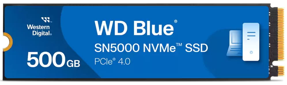 WD Blue SN5000 WDS500G4B0E-00CNZ0 - SSD - 500 GB - intern - M.2 2280 - PCIe 4.0 x4 (NVMe)