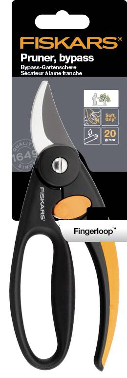 Fiskars 111440 - Bypass - Schwarz - 201 mm - 150 g - 1 Stueck e