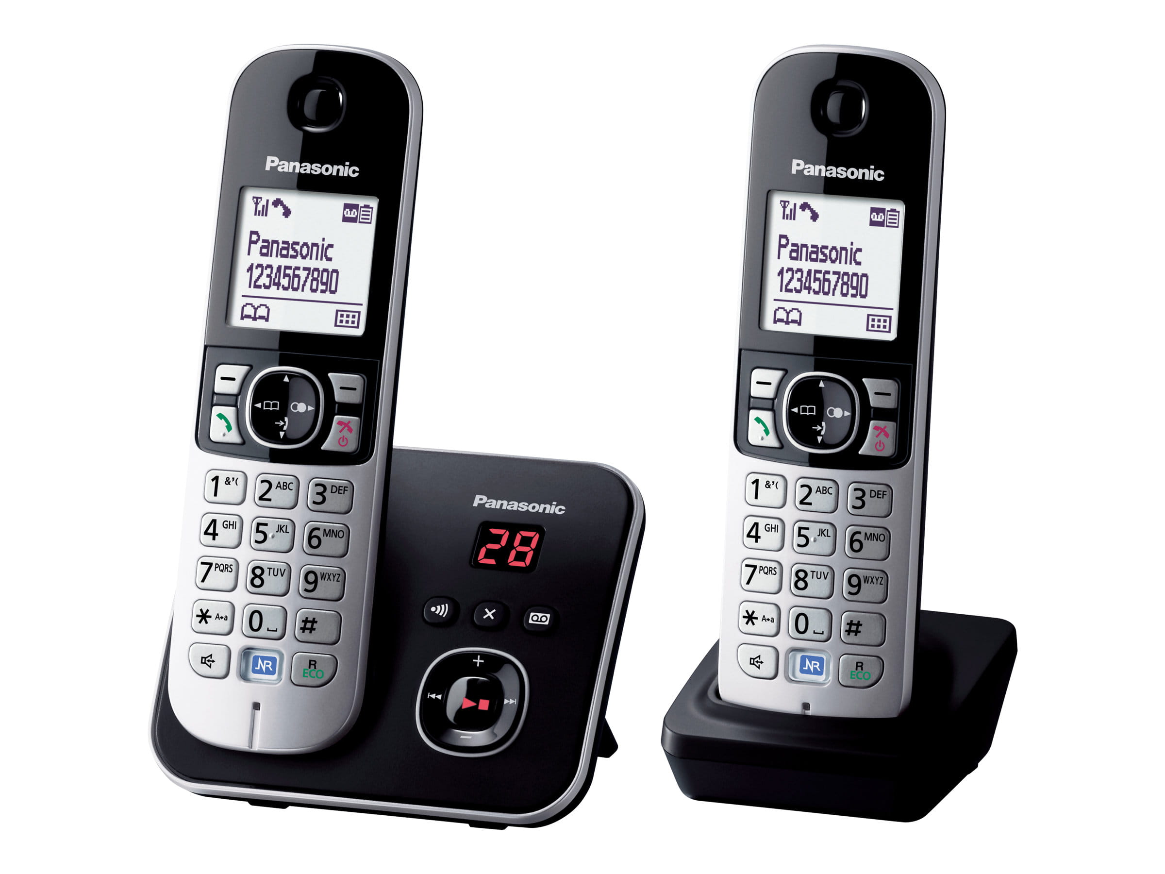 Panasonic KX-TG6822 - Schnurlostelefon - Anrufbeantworter mit Rufnummernanzeige