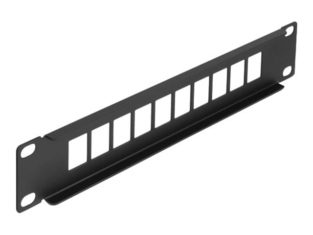 Delock Patchpanel (Blindblech) - Snap-In Montage - Rack montierbar - Schwarz - 1U - 25.4 cm (10")