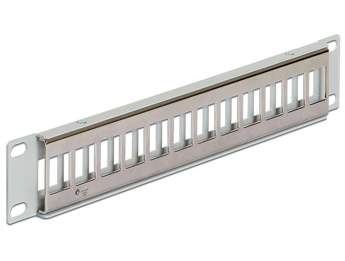 Delock Keystone Patch Panel - Patch Panel - Grau - 1U - 25.4 cm (10")