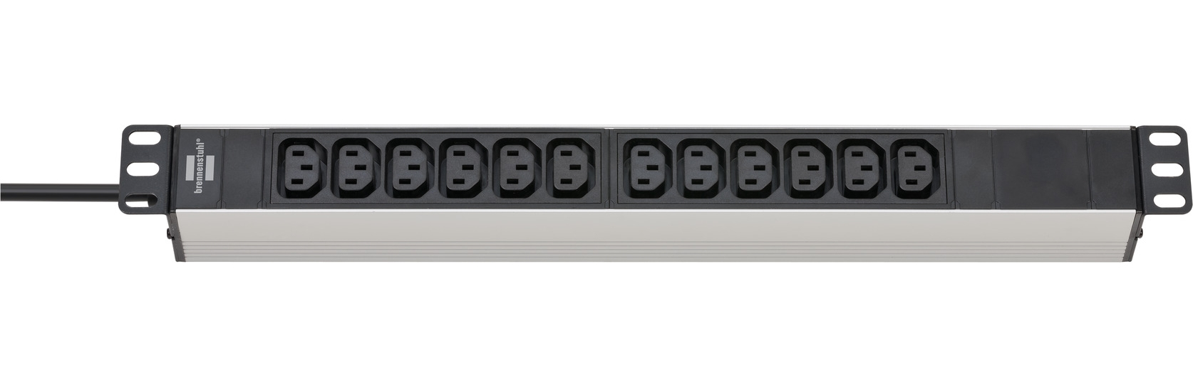 Brennenstuhl 1390007112, 2 m, Drinnen, C13-Koppler, IP20, Schwarz, Silber, 12 AC-Ausgänge