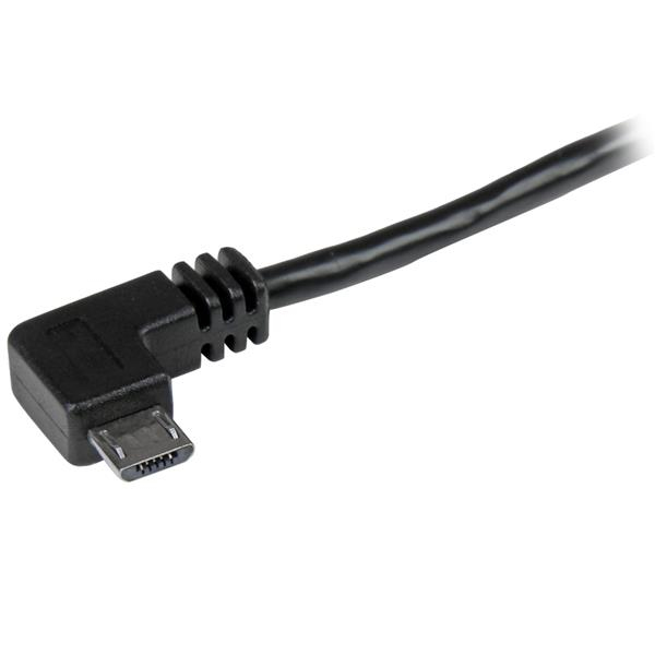 StarTech.com Micro USB Kabel mit rechts gewinkelten Anschlüssen - Stecker/Stecker - 1m - USB A zu Micro B Anschlusskabel - USB-Kabel - Micro-USB Typ B (M)