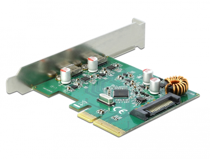 Delock PCI Express x4 Card to 2 x external SuperSpeed USB 10 Gbps (USB 3.1 Gen 2)