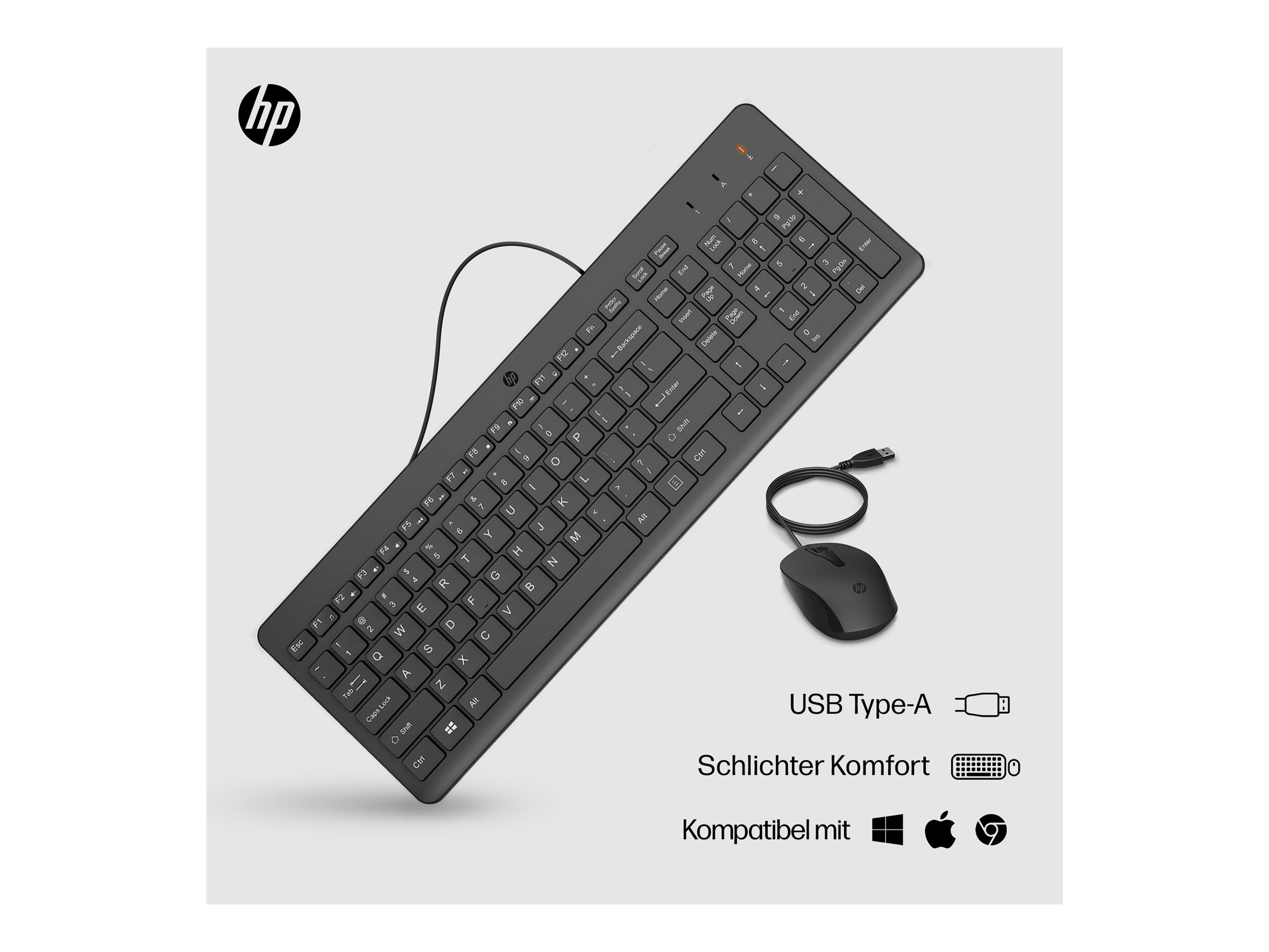 HP 150 - Tastatur-und-Maus-Set - USB - Ungarisch
