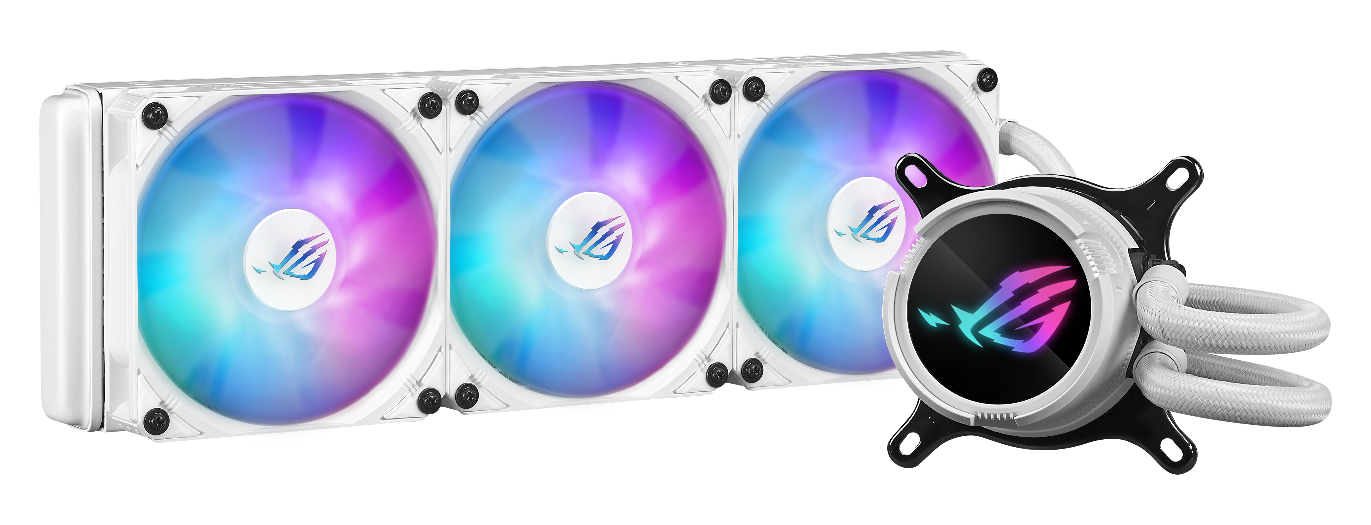ASUS ROG STRIX LC III 360 ARGB - White Edition - Prozessor-Flüssigkeitskühlsystem - Kühlergröße: 360 mm - (für: AM4, LGA1200, LGA1700, AM5, LGA115x Socket)