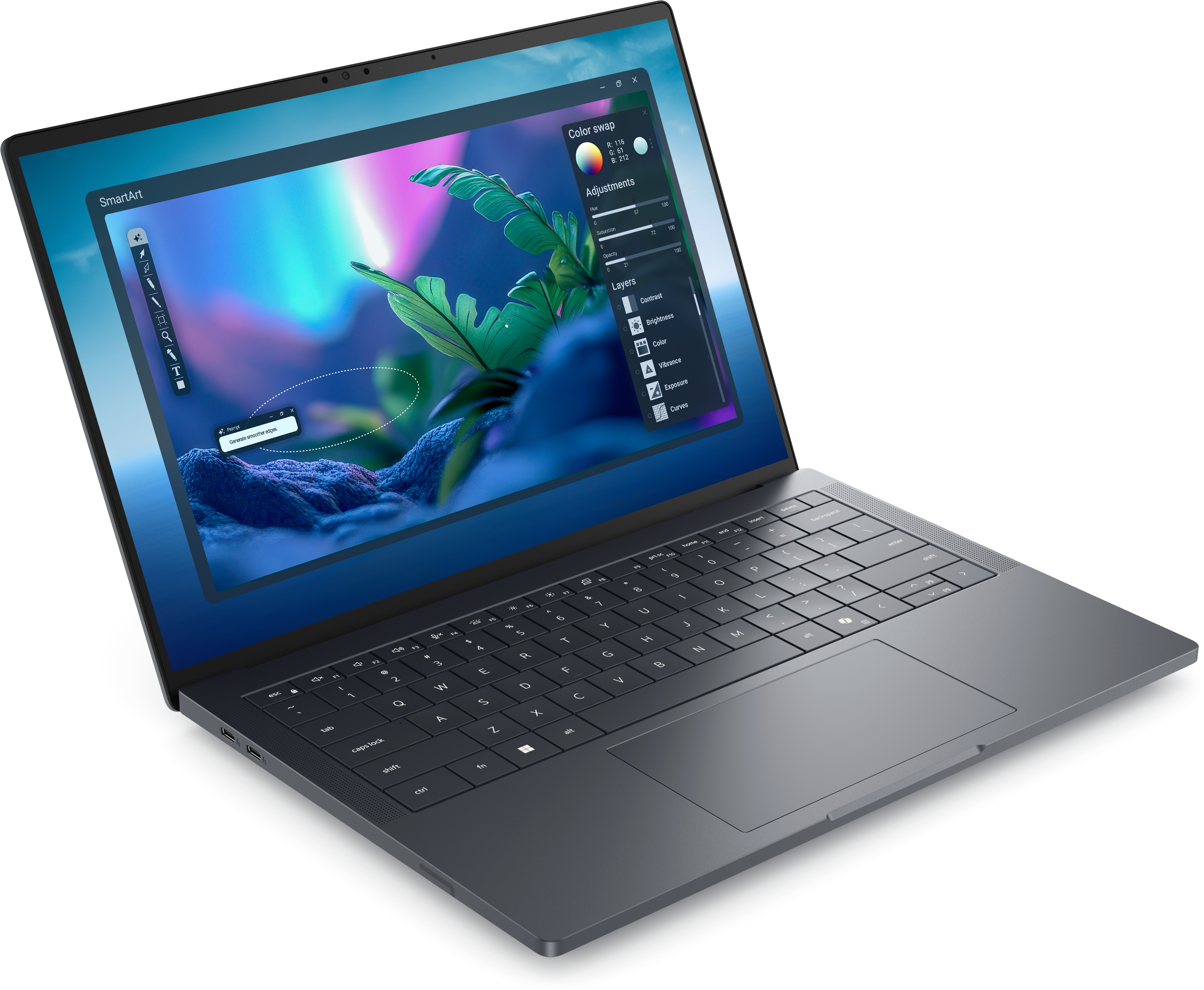 Dell Pro Max 14 Premium MA14250 - Intel Core Ultra 7 265H / 2.2 GHz - vPro Enterprise - Win 11 Pro - RTX PRO 2000 Blackwell - 32 GB RAM - 1 TB SSD NVMe, TLC, SED - 35.56 cm (14")