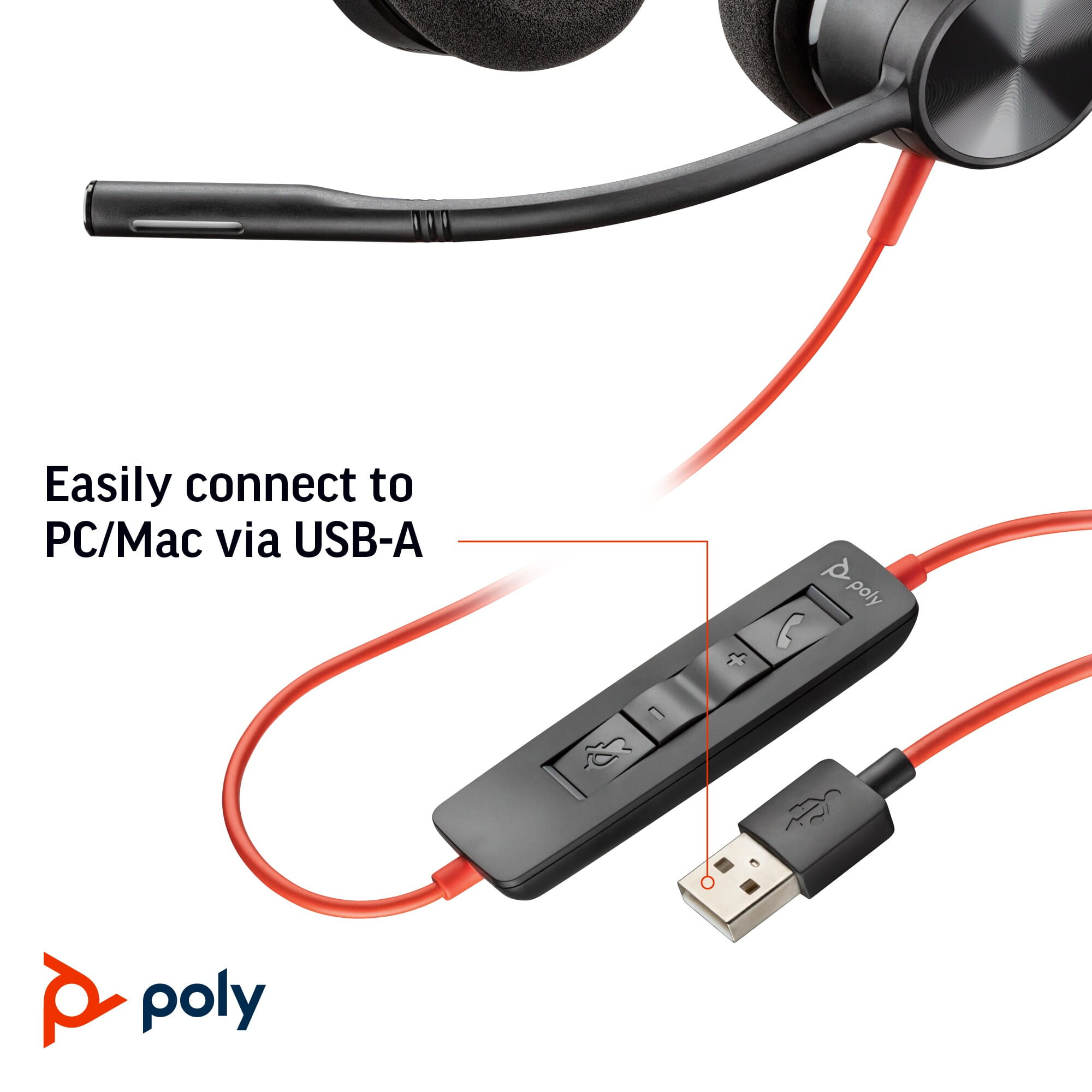 Poly Blackwire 3320 - Blackwire 3300 series - Headset