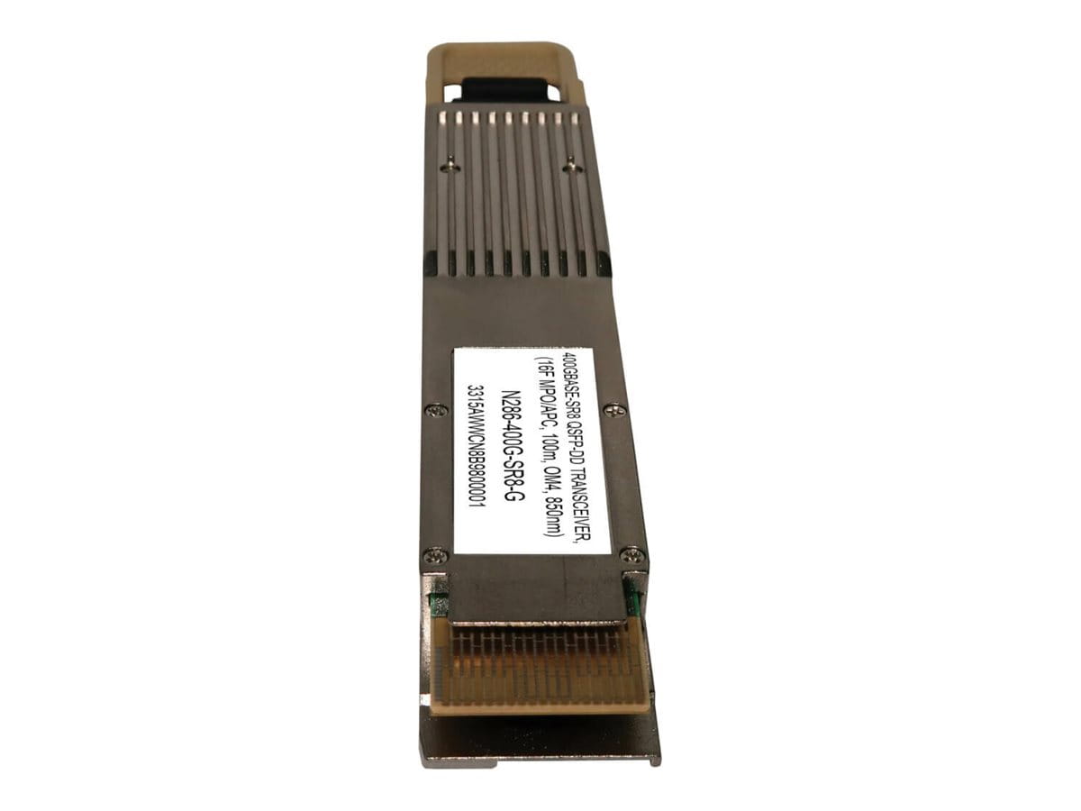 Eaton Tripp Lite Series QSFP-DD Transceiver - 400GBase-SR8, MPO/APC MMF, 400 Gbps, 850 nm, 100 m (328 ft.)