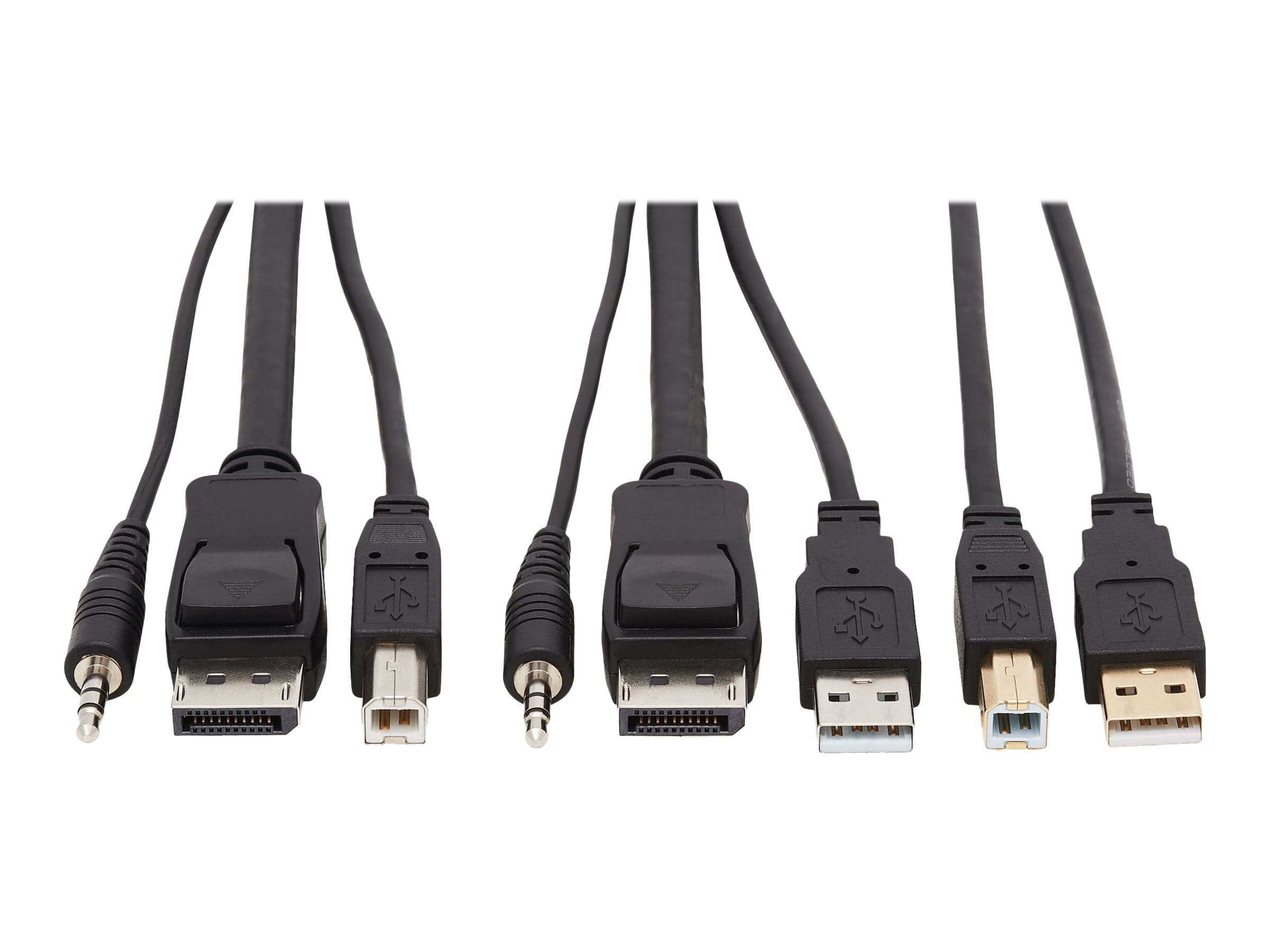 Tripp Eaton Tripp Lite Series DisplayPort KVM Cable Kit 4K USB 3.5mm Audio 3xM/3xM USB M/M 6ft - Video- / USB- / Audio-Kabel - Mini-Stecker, USB, DisplayPort (M)