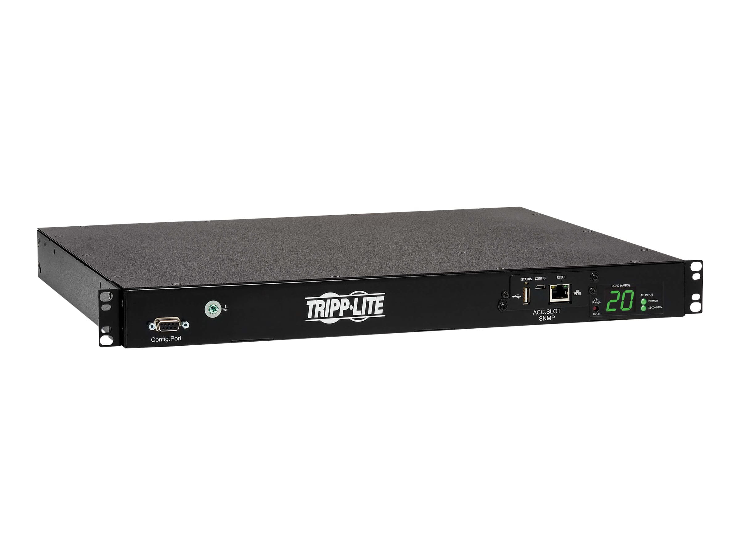 Tripp Eaton Tripp Lite Series PDU Switched ATS 200-240V 16/20A 8 C13 2 C19 C20 Horizontal 1URM - Horizontal rackmount - Stromverteilungseinheit (Rack - einbaufähig)