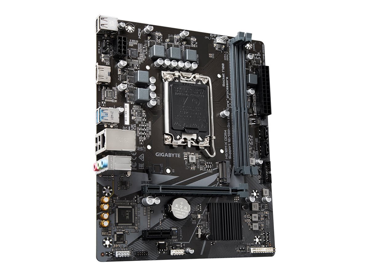 Gigabyte H610M K DDR4 - 1.0 - Motherboard - micro ATX - LGA1700 Sockel - H610 Chipsatz - USB 3.2 Gen 1 - Gigabit LAN - Onboard-Grafik (CPU erforderlich)