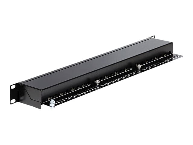 Delock Patch Panel - CAT 6 - RJ-45 X 24 - Schwarz - 1U - 48.3 cm (19")