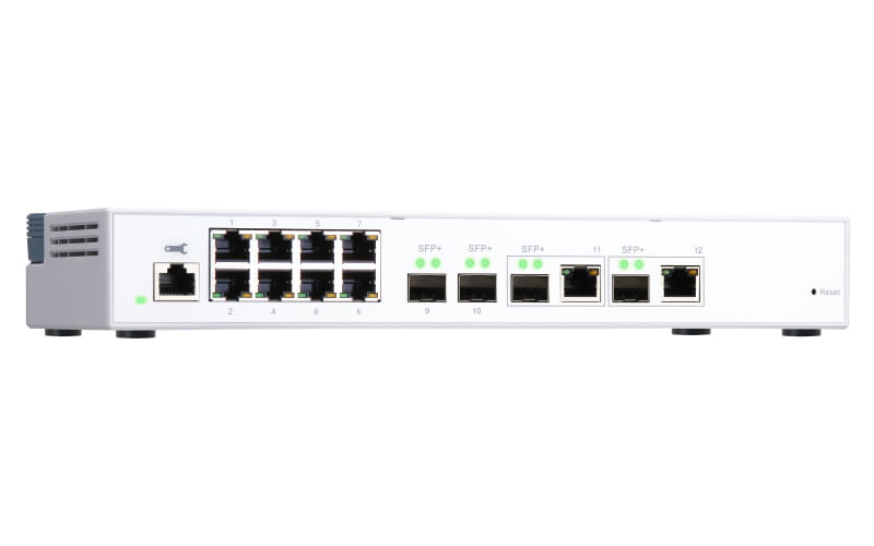 QNAP QSW-M408-2C - Switch - managed - 2 x 10 Gigabit SFP+ + 2 x C 10 G-Bit SFP+ + 8 x 10/100/1000