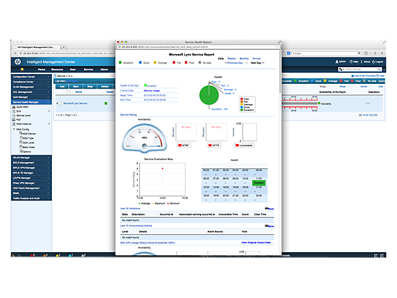 HPE Intelligent Management Center Service Health