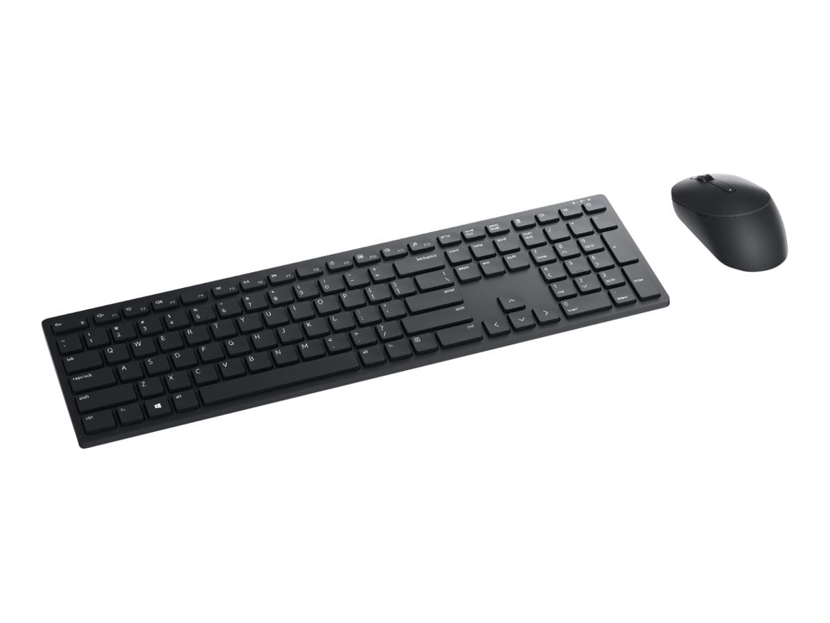 Dell Pro-Tastatur und -Maus – KM5221W - US international (QWERTY) - schwarz - (RTL BOX), Kabellos, RF Wireless, Plunger key switch, QWERTY, Schwarz, Maus enthalten