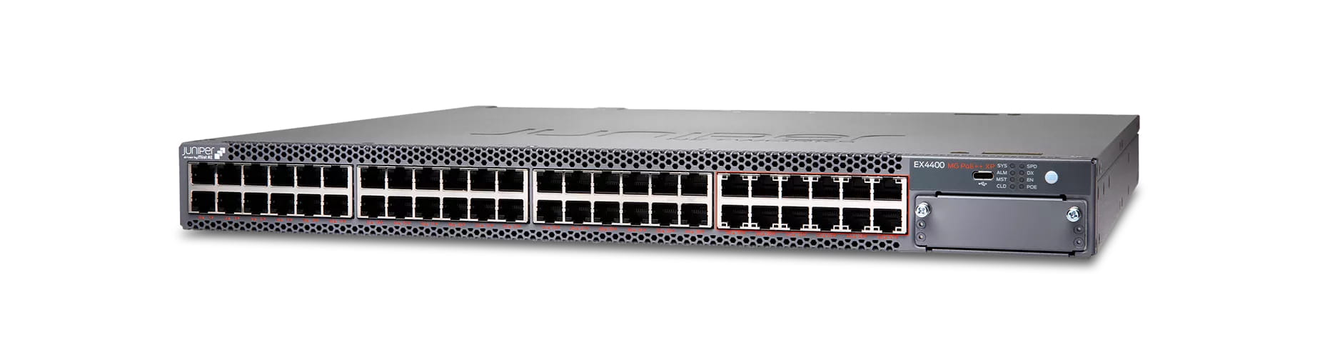Juniper EX Series EX4400-48MXP - Switch - L3 - managed - 12 x 100/1000/2.5G/5G/10GBase-T (PoE++)