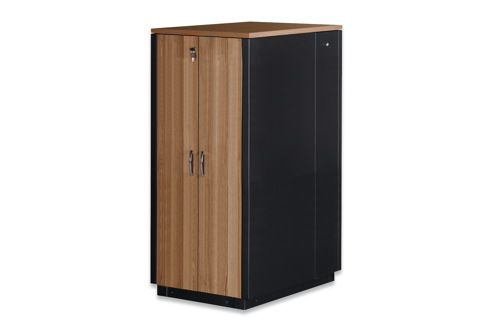 DIGITUS Professional SOUNDproof - Schrank Netzwerkschrank - Schwarz, RAL 9005, Teak - 32U - 48.3 cm (19")