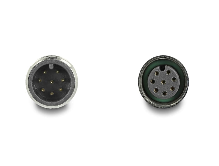 Delock Netzwerkkabel - 8-polig M12-A (M) zu 8-polig M12-A (W)