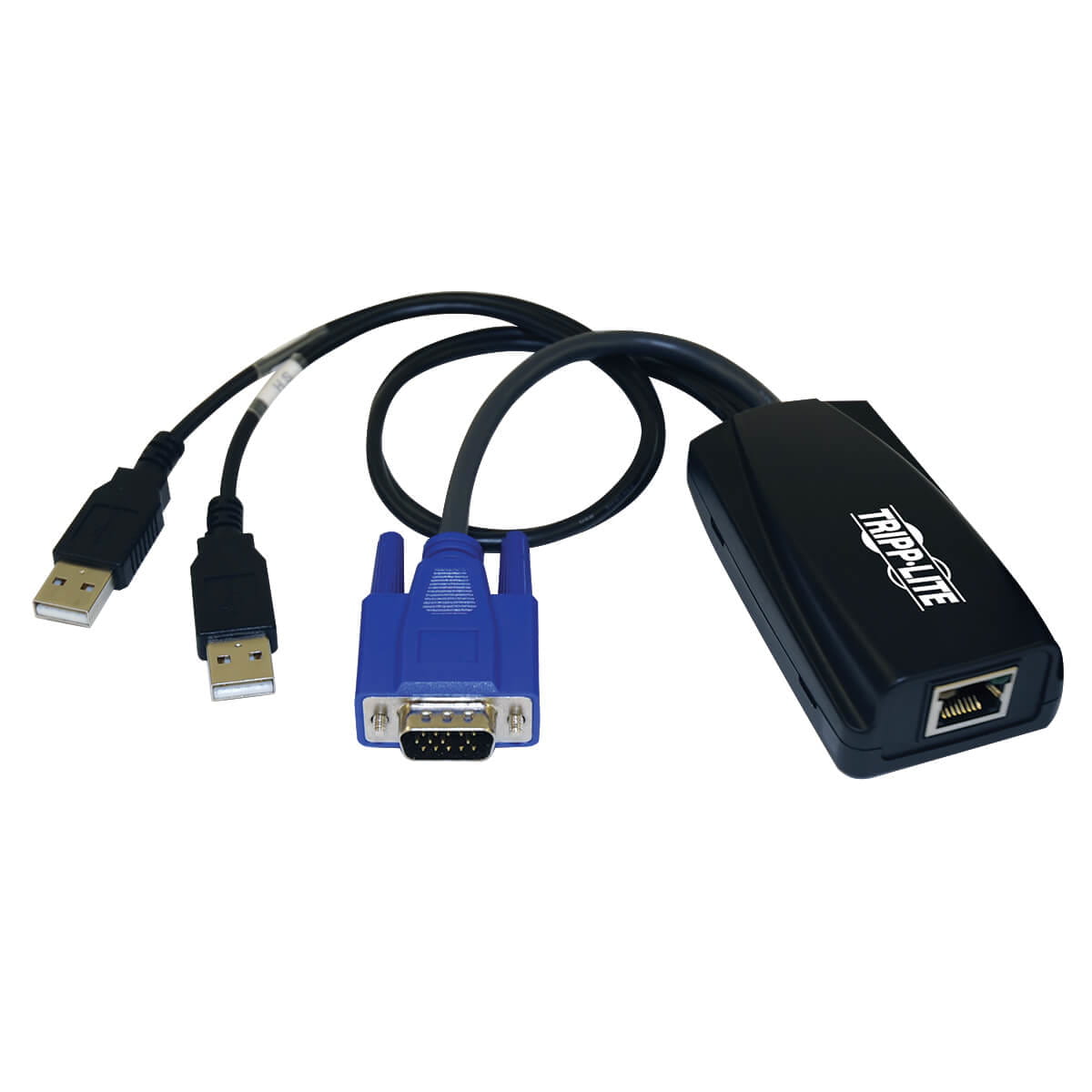 Tripp Eaton Tripp Lite Series USB (2) Server Interface Unit Virtual Media KVM Switch HD15 USB RJ45 - Tastatur/Video/Maus/USB-Adapter - HD-15 (VGA)