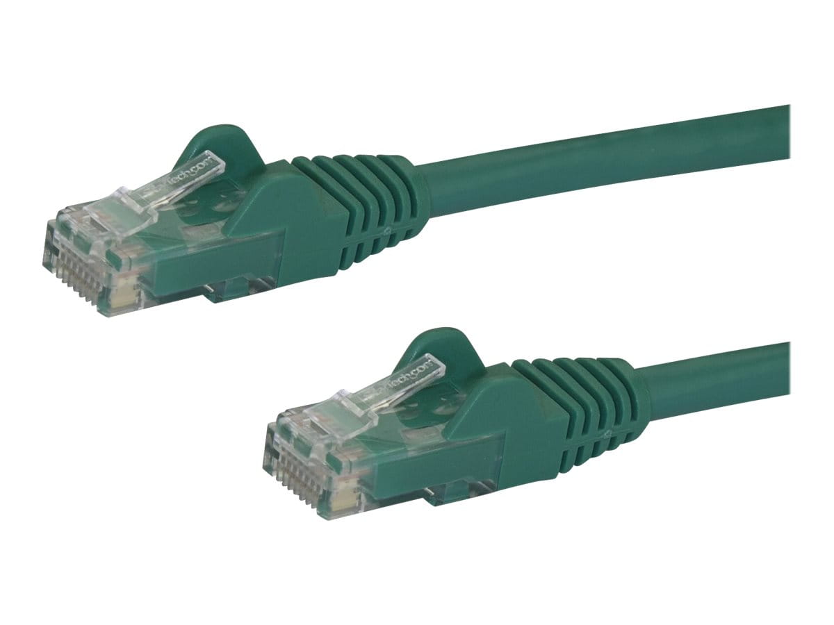 StarTech.com 10m CAT6 Ethernet Cable, 10 Gigabit Snagless RJ45 650MHz 100W PoE Patch Cord, CAT 6 10GbE UTP Network Cable w/Strain Relief, Green, Wiring is UL Certified/TIA - Category 6 - 24AWG (N6PATC10MGN)