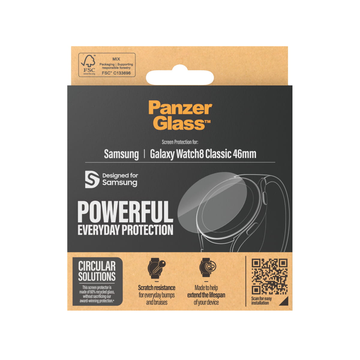 PanzerGlass Bildschirmschutz für Smartwatch - Glas - für Samsung Galaxy Watch8 Classic (46 mm)