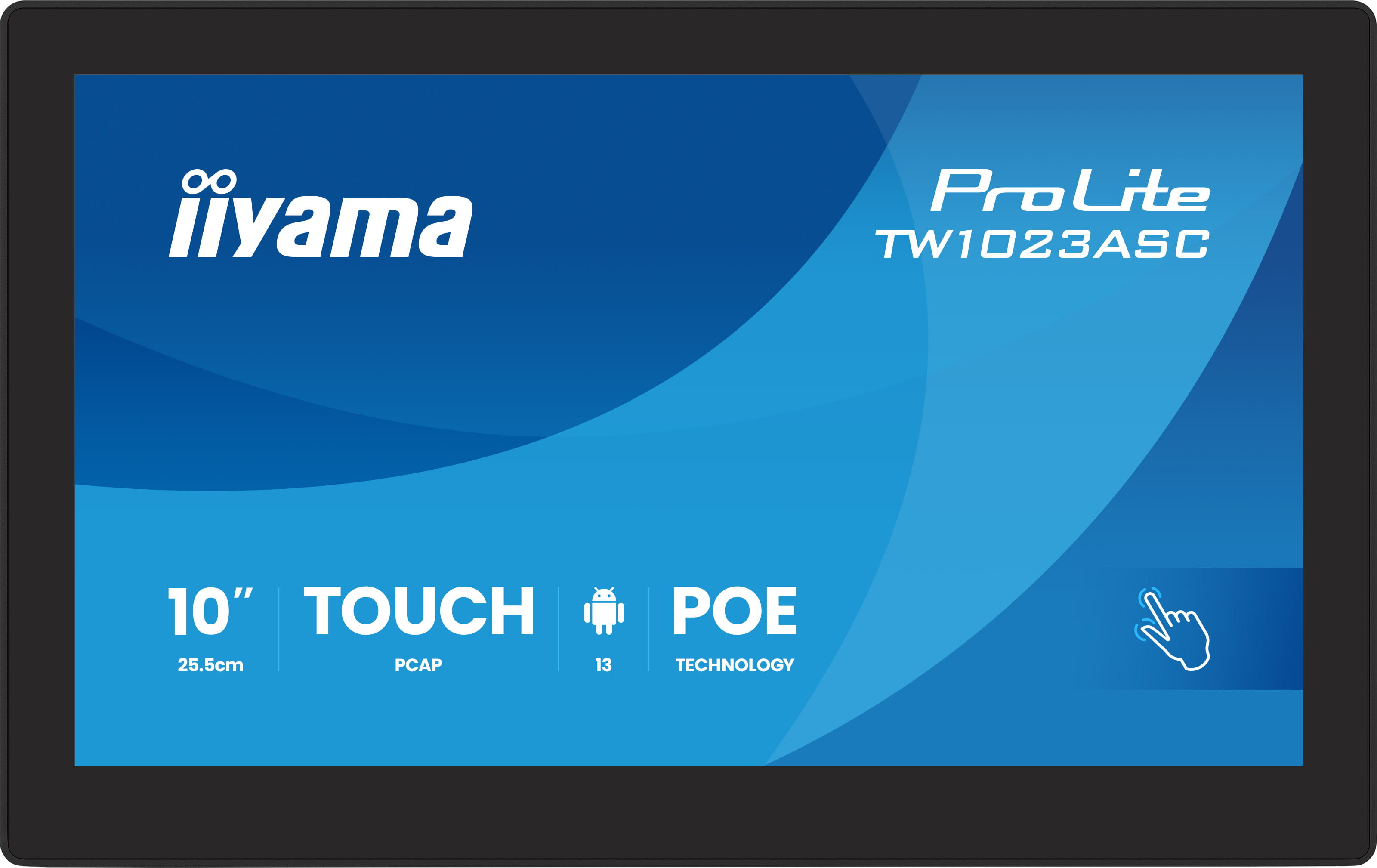 Iiyama ProLite TW1023ASC-B3P - Android-PC - Touchscreen-PC - 1 RK3568 - RAM 4 GB - SSD - eMMC 32 GB - Mali-G52 - Bluetooth 5.2, 1GbE - WLAN: 802.11a/b/g/n/ac, Bluetooth 5.2 - Android 13 - Monitor: LED 25.7 cm (10.1")