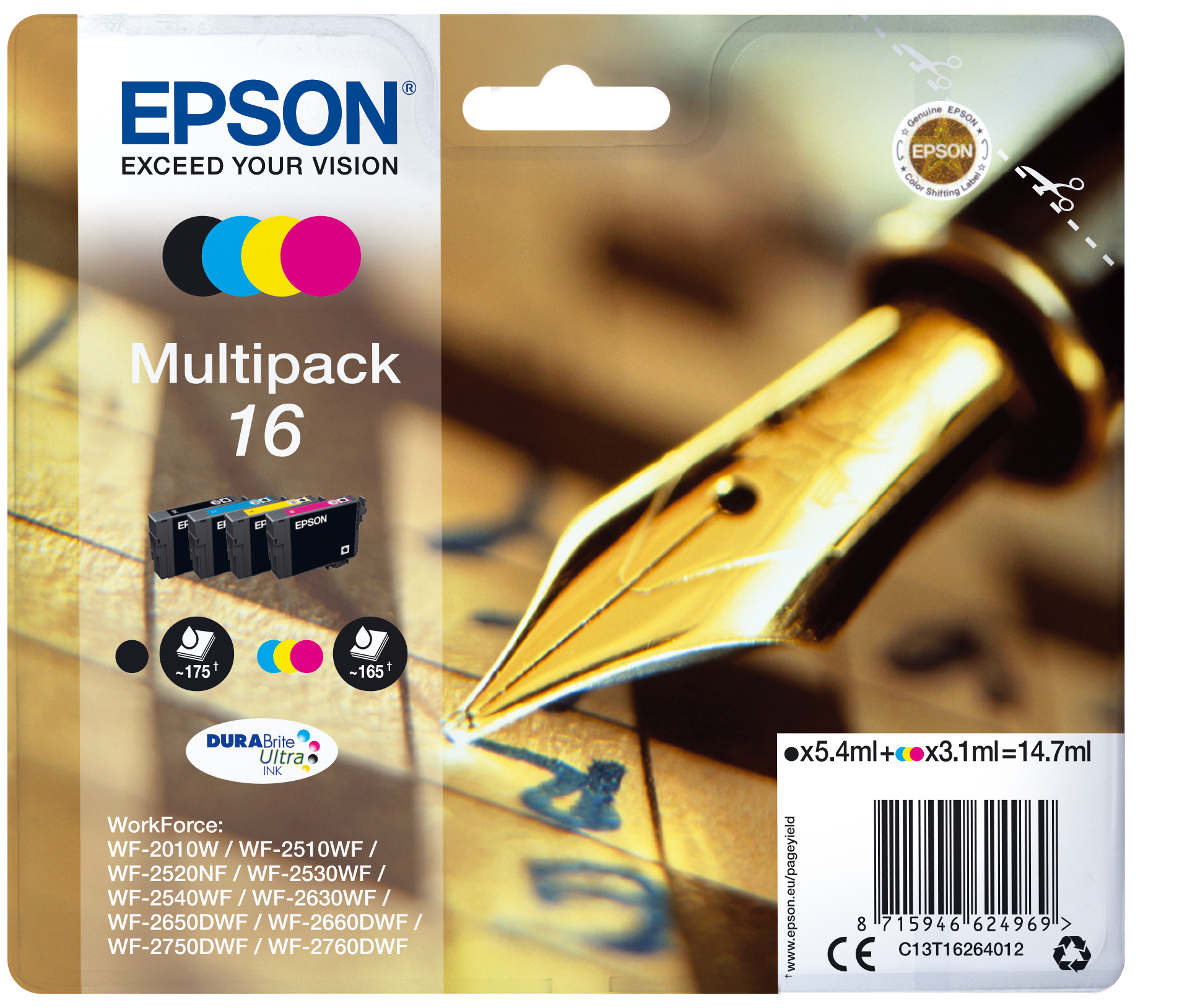Epson 16 Multipack - 4er-Pack - Schwarz, Gelb, Cyan, Magenta