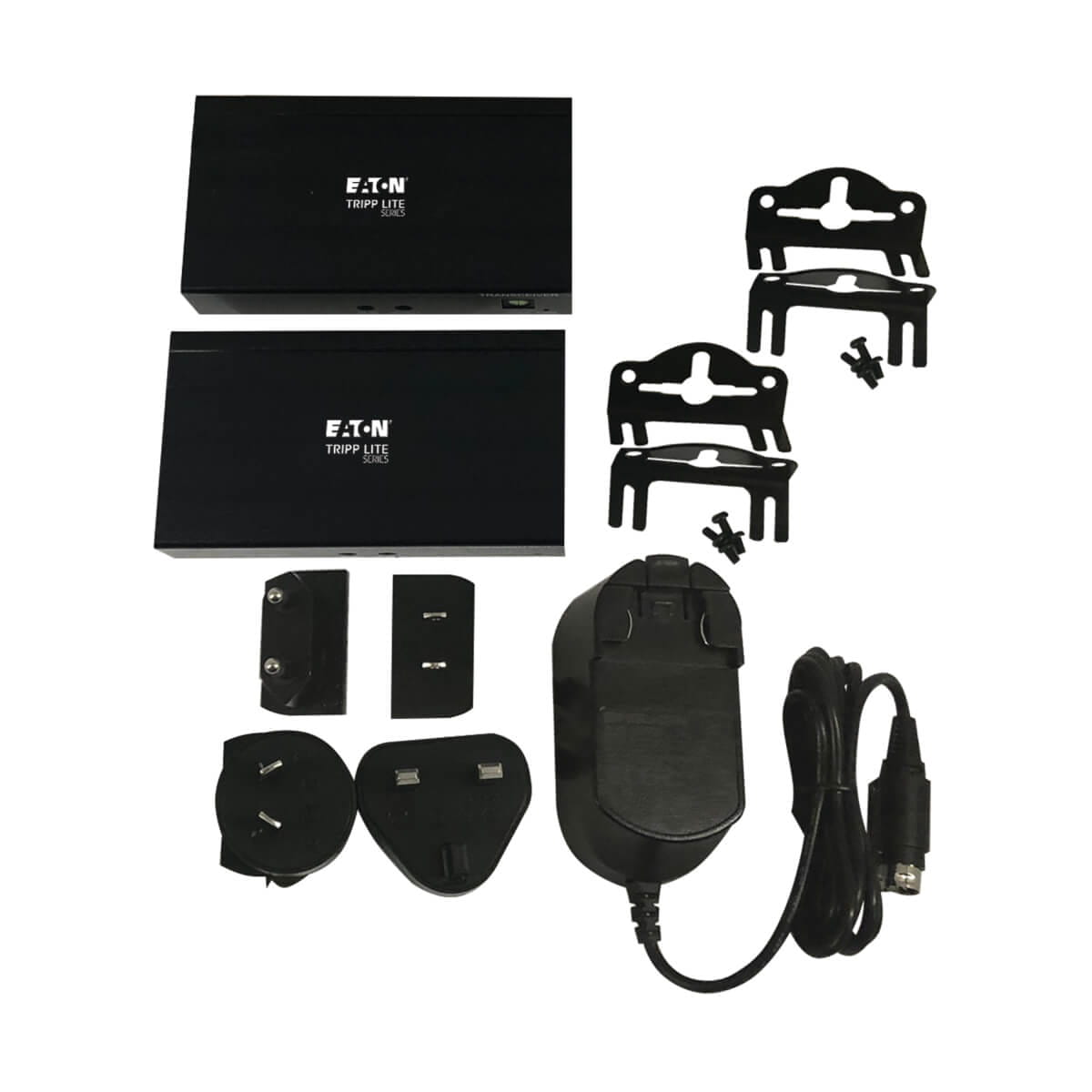 Tripp Eaton Tripp Lite Series HDMI over Cat6 Extender Kit, Transmitter and Receiver with Repeater, 4K 60Hz, 4:4:4, IR, HDR, PoC, 70 m., TAA