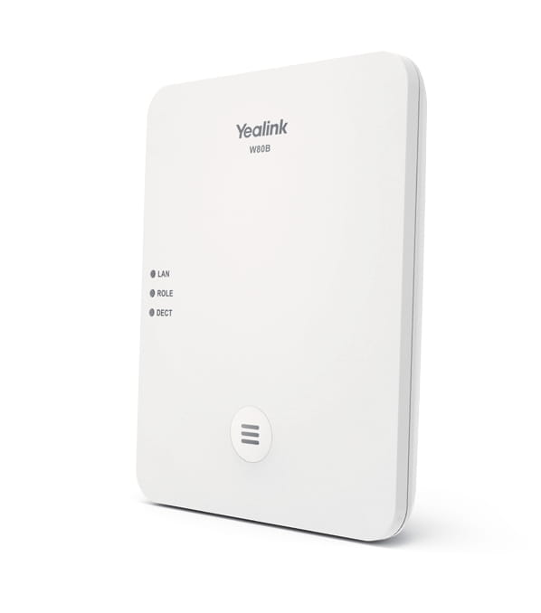 Yealink W80B, 1,8 - 1,9 GHz, 300 m, SNTP/NTP, VLAN, SIP v1, SIP v2, UDP/TCP/TLS, DHCP, HTTPS, SHA-256, SRTP, SSL/TLS, AJB, CNG, G.726, G.729, PLC, VAD, iLBC, Yealink W53H/W56H