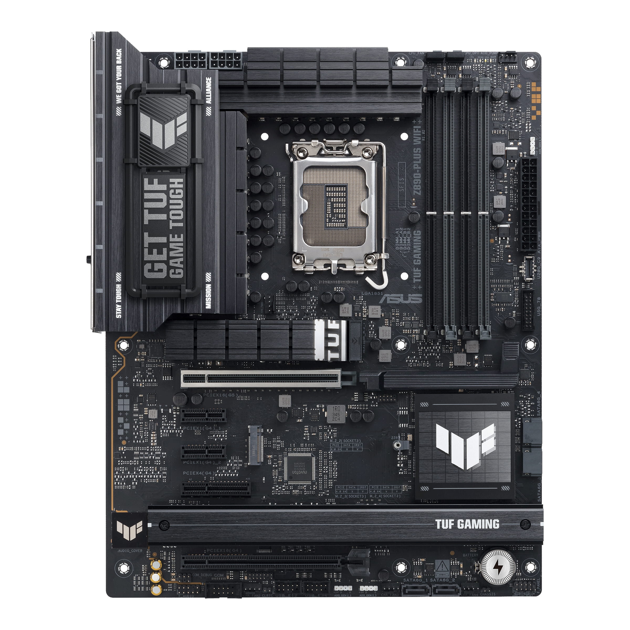 ASUS TUF GAMING Z890-PLUS WIFI - Motherboard - ATX - LGA1851-Sockel - Z890 Chipsatz - USB4, USB-C 3.2 Gen 2x2, USB 3.2 Gen 2, USB 3.2 Gen 1 - Wi-Fi 7, Bluetooth, 2.5 Gigabit LAN - Onboard-Grafik (CPU erforderlich)