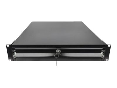 Intellinet 19" Storage Drawer, 2U, Lockable, 466mm Depth, Black - Rack Storage Drawer - Schwarz, RAL 9005 - 2U - 48.3 cm (19")