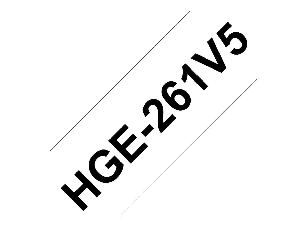 Brother HGE-261V5 - Schwarz auf Weiß - Rolle (3,6 cm x 8 m)