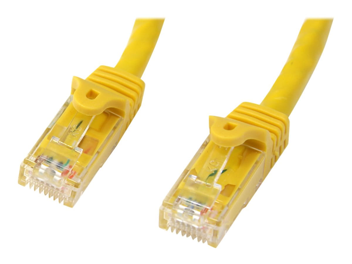 StarTech.com 1m CAT6 Ethernet Cable, 10 Gigabit Snagless RJ45 650MHz 100W PoE Patch Cord, CAT 6 10GbE UTP Network Cable w/Strain Relief, Yellow, Wiring is UL Certified/TIA - Category 6 - 24AWG (N6PATC1MYL)
