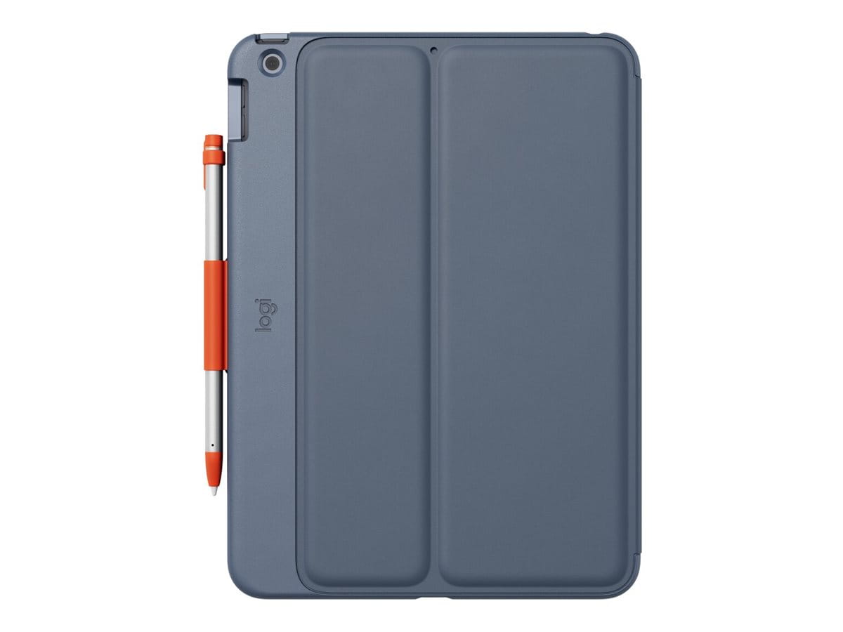 Logitech Rugged Lite - Tastatur und Foliohülle - kabellos - Bluetooth LE - Classic Blue - für Apple 10.2-inch iPad (7. Generation, 8. Generation, 9. Generation)