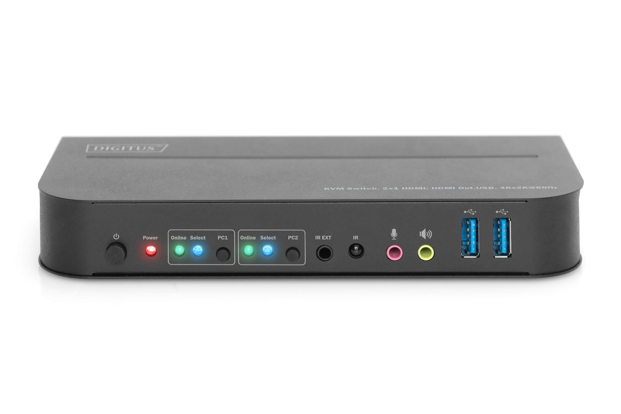 DIGITUS KVM Switch, 2x1 HDMI, HDMI Out,USB, 4Kx2K@60Hz